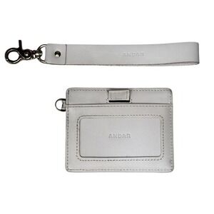 Andar The Denner Daryl Ann Denner RFID Leather Wristlet Wallet Card Holder Ivory